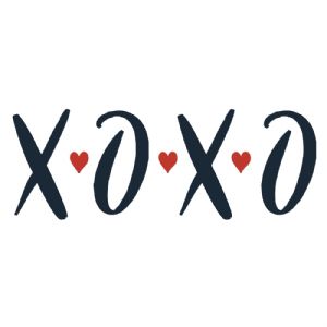 Xoxo Heart SVG Cut File, Instant Download Valentine's Day SVG