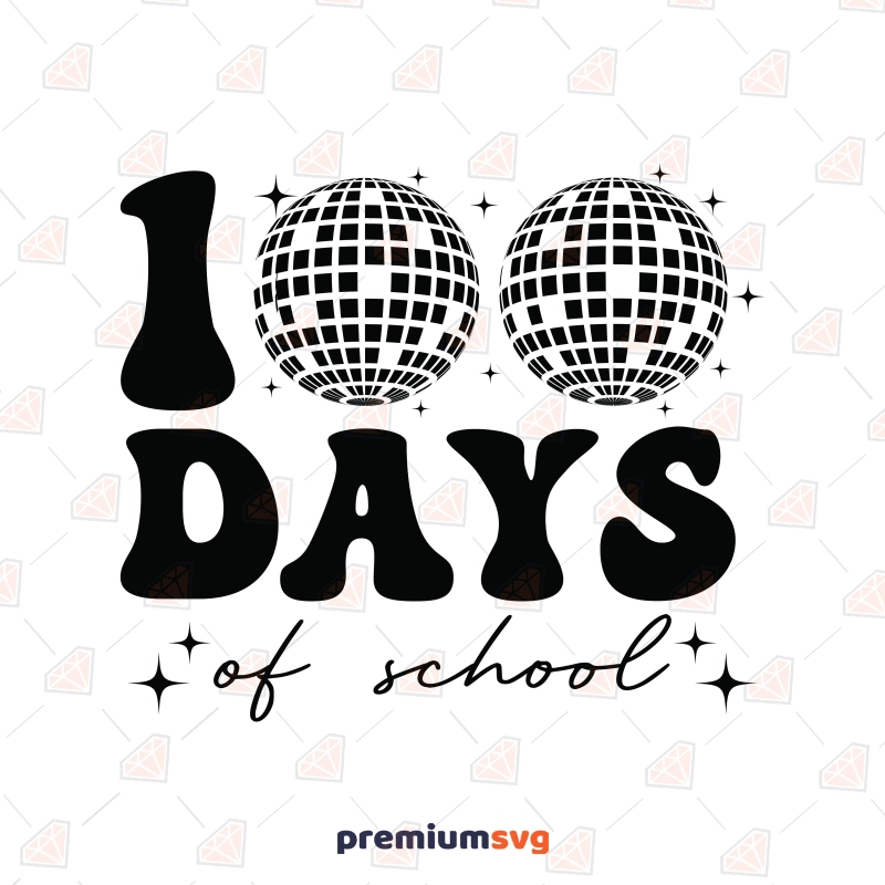 100 Days Of School SVG with Party Ball Teacher SVG Svg