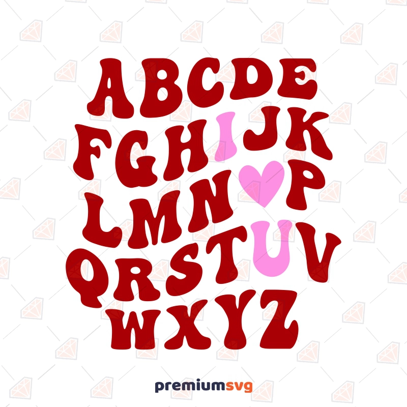 ABC I Love You SVG, Valentine's Day SVG Cut File Valentine's Day SVG Svg