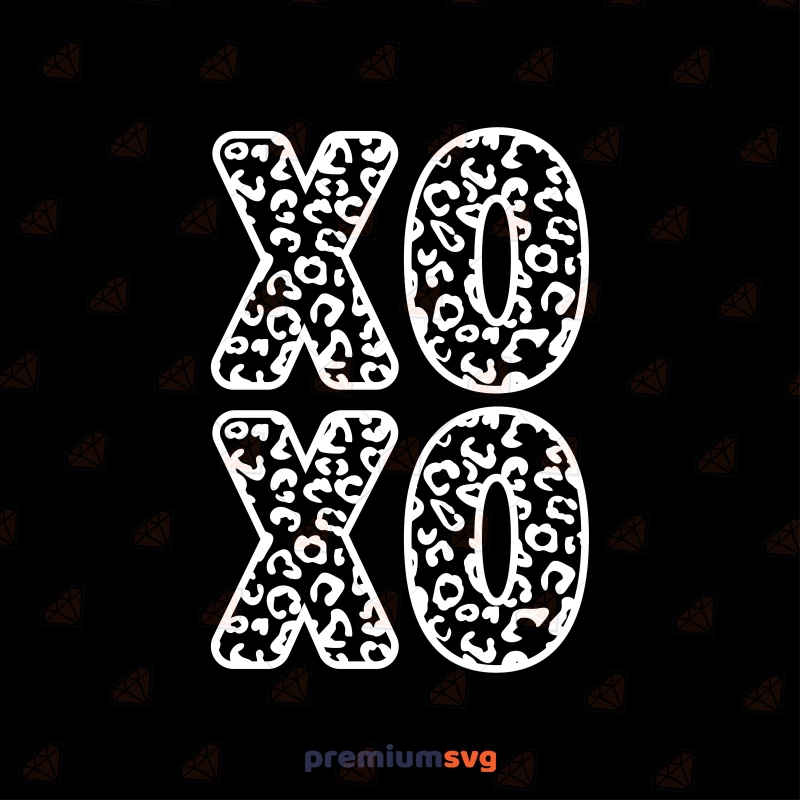 Xoxo Leopard Print SVG, Valentine's Day SVG Valentine's Day SVG Svg