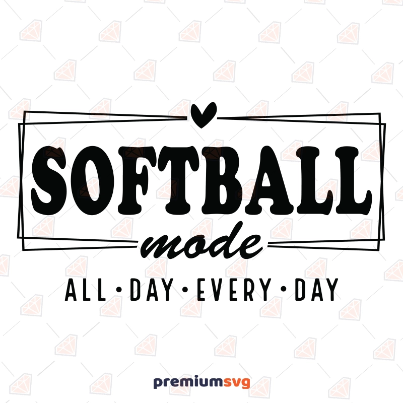 Softball Mode SVG, Softball SVG, Shirt, Cricut Softball SVG Svg