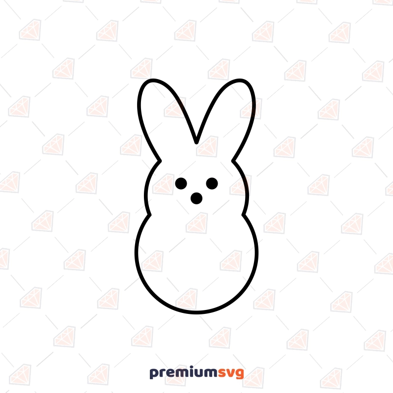 Simple Peep Outline SVG for Cricut, Easter Peep SVG Easter Day SVG Svg