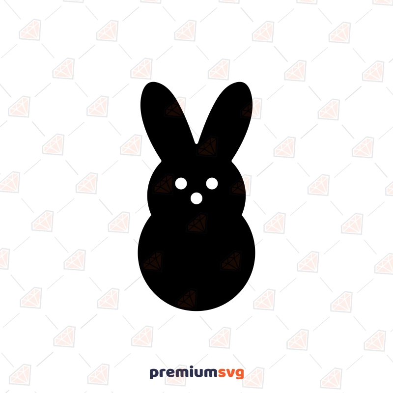 Simple Easter Peep SVG, Black and White Peep Cut File Easter Day SVG Svg