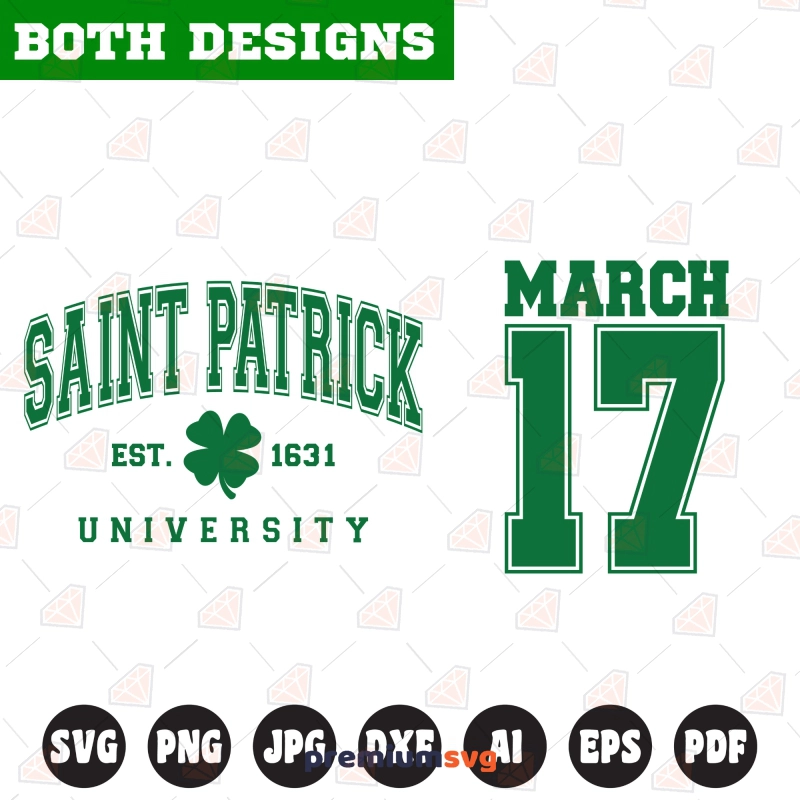 Saint Patrick Day University SVG, Est 1631 SVG St Patrick's Day SVG Svg