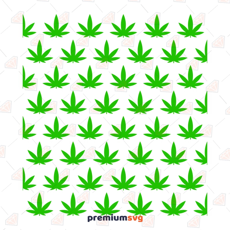 Marijuana Leaf Pattern SVG, Cannabis Pattern SVG Flower SVG Svg