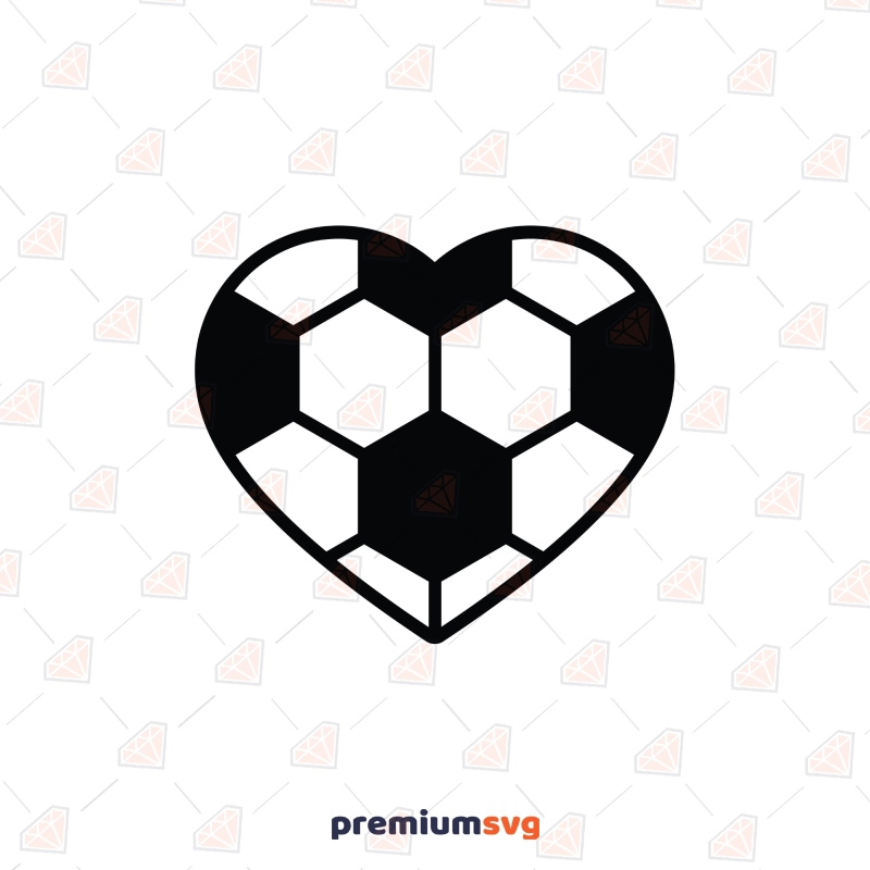 Soccer Heart SVG, Football Heart SVG Cricut Football SVG Svg