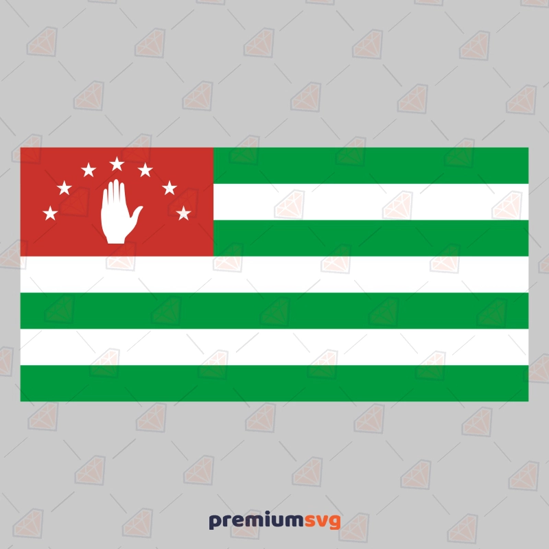 Abkhazia Flag SVG, Abkhazia Flag Vector, Instant Download Flag SVG Svg