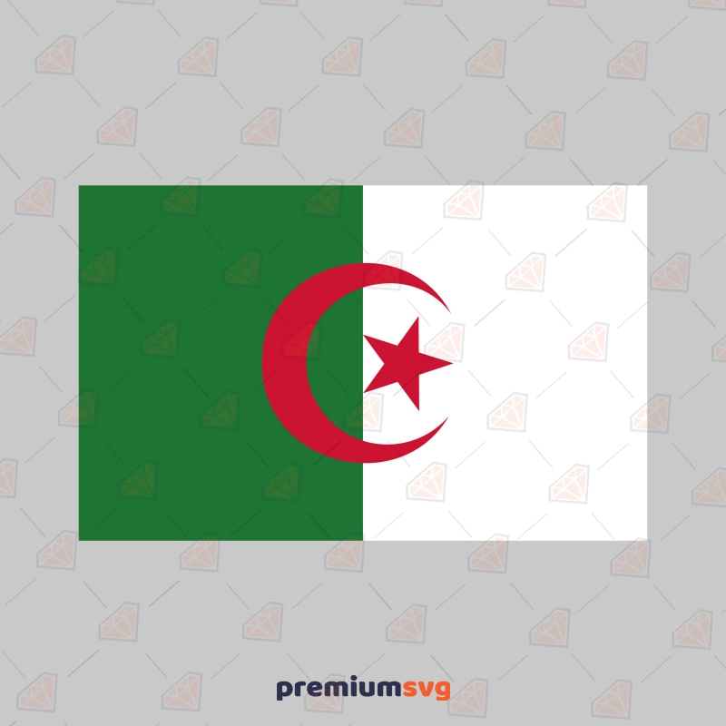 Algeria Flag SVG, Algeria Flag PNG and Vector Files Flag SVG Svg