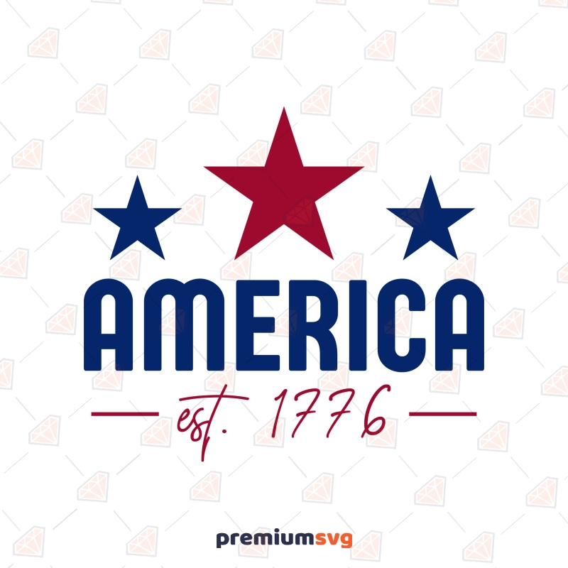 America Est 1776 SVG Design 4th Of July SVG Svg