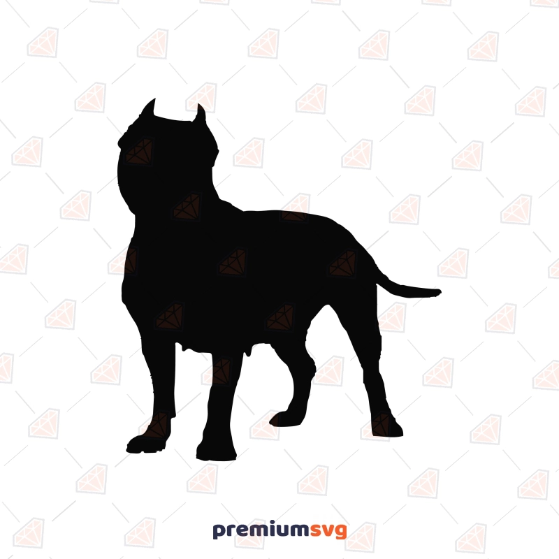 American Bully Silhouette SVG, Vector Cut File Dog SVG Svg