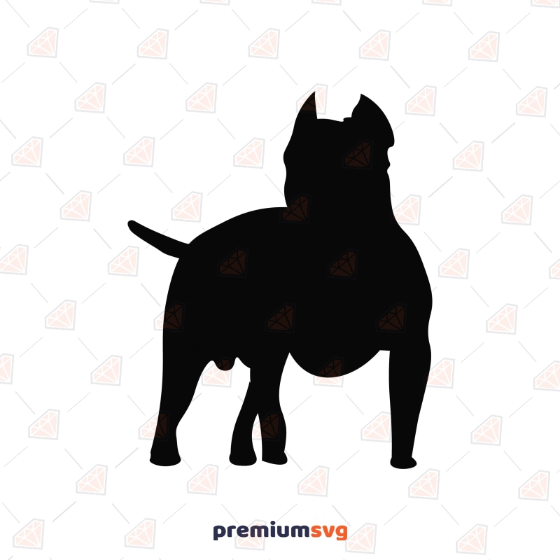 American Bully SVG Silhouette, Instant Download Dog SVG Svg