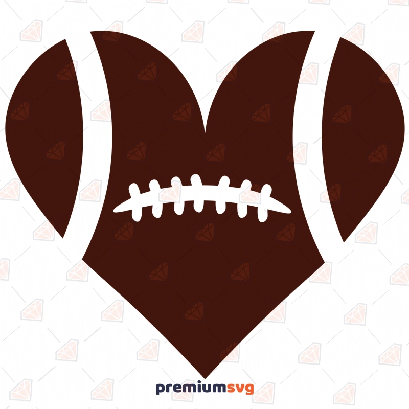 American Football Heart SVG Cut File Football SVG Svg