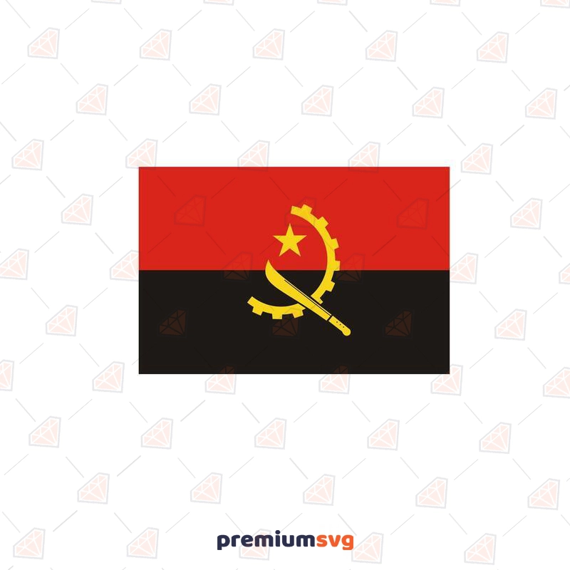 Angola Flag SVG, PNG, and Vector Files Flag SVG Svg