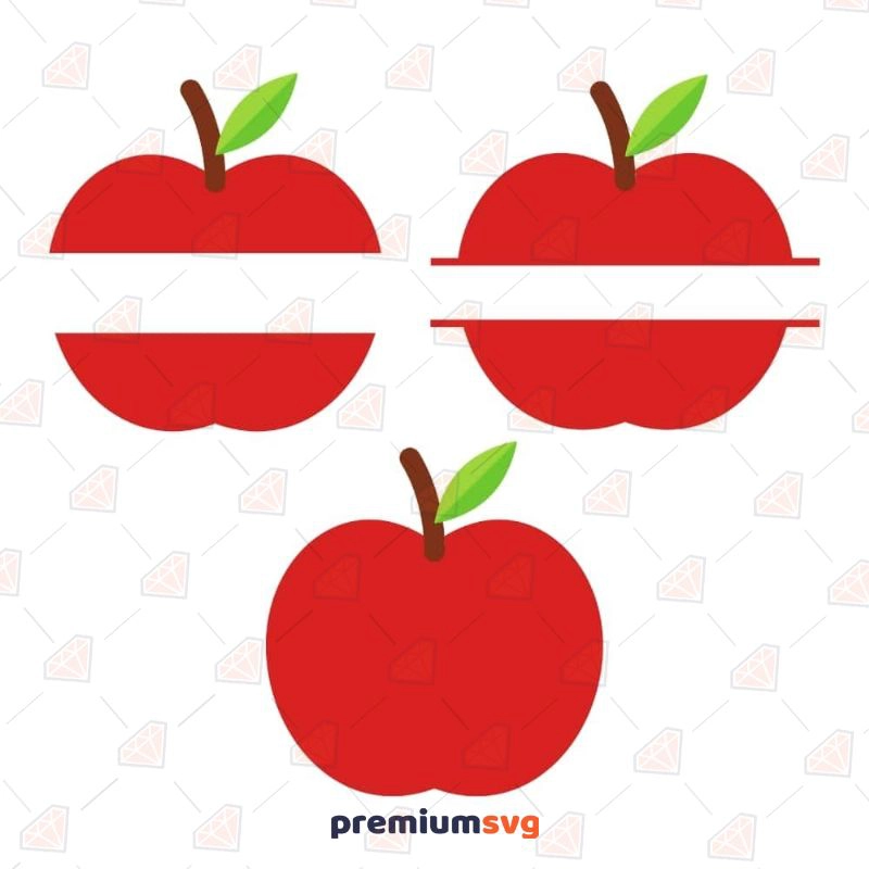 Apple Monogram Bundle SVG Fruits and Vegetables SVG Svg