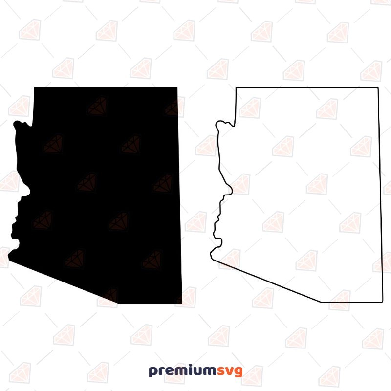 Arizona Map SVG, Arizona State USA Instant Download USA SVG Svg
