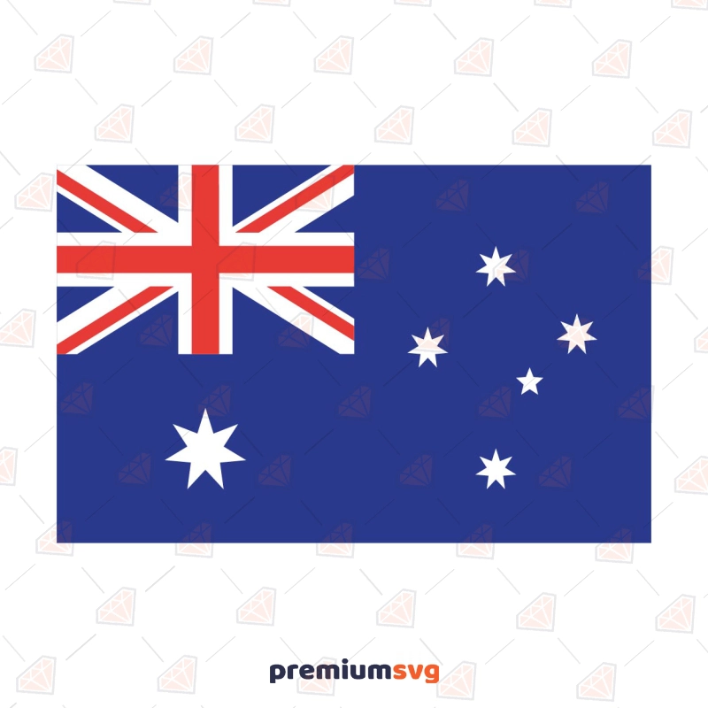 Australia Flag SVG Vector File, Instant Download Flag SVG Svg