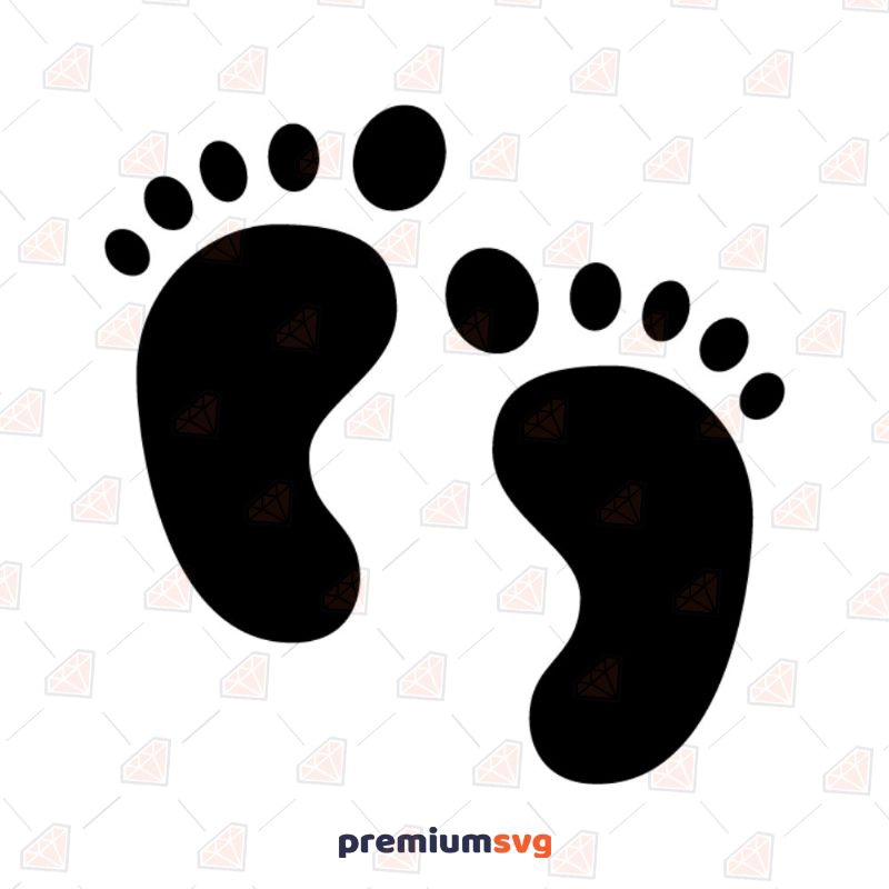 Baby Footprint SVG Design & Clipart File Men, Women and Children Svg