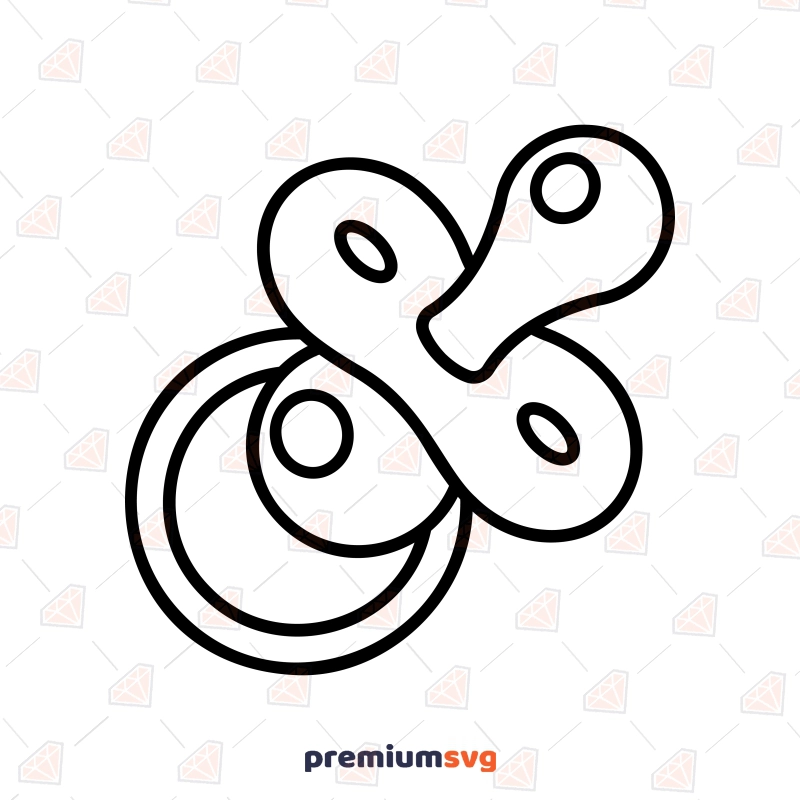 Baby Pacifier SVG, Pacifier Outline Instant Download Baby SVG Svg