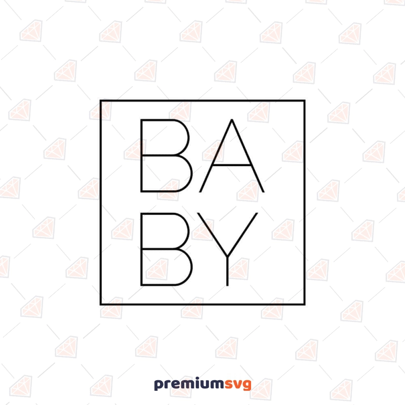 Baby Square SVG Cut File Baby SVG Svg