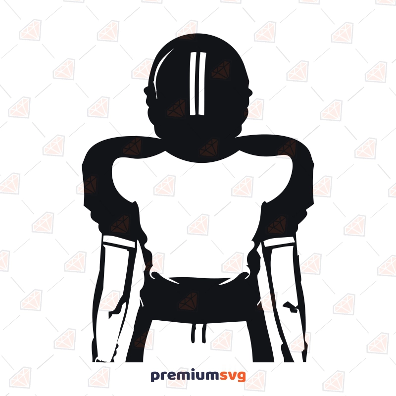 Back of Football Player SVG, For Cricut Football SVG Svg