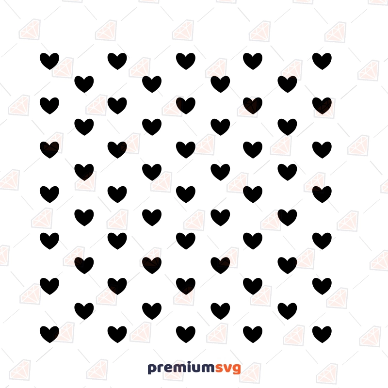 Heart Pattern SVG Digital Cut File, Background SVG Background Patterns Svg