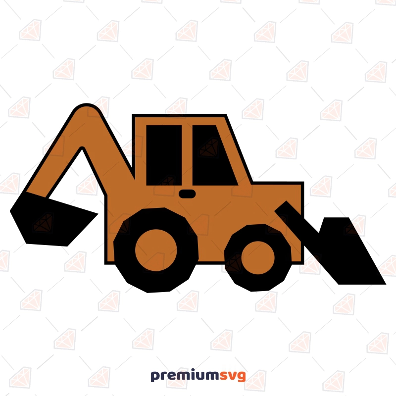 Backhoe SVG, Construction SVG Cut and Clipart Files Vector Illustration Svg