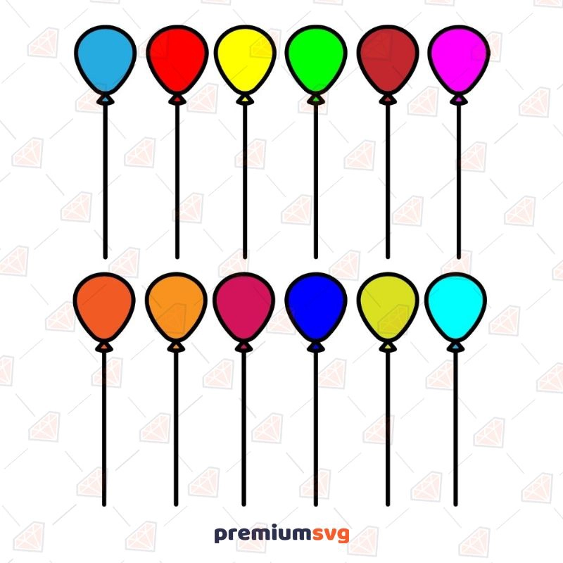Balloons SVG Bundle, Balloons Instant Download Vector Objects Svg