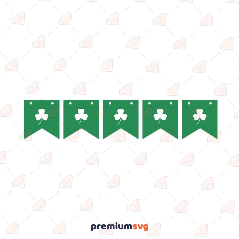 Banner with Shamrock SVG, St Patrick's Day Banner SVG St Patrick's Day SVG Svg