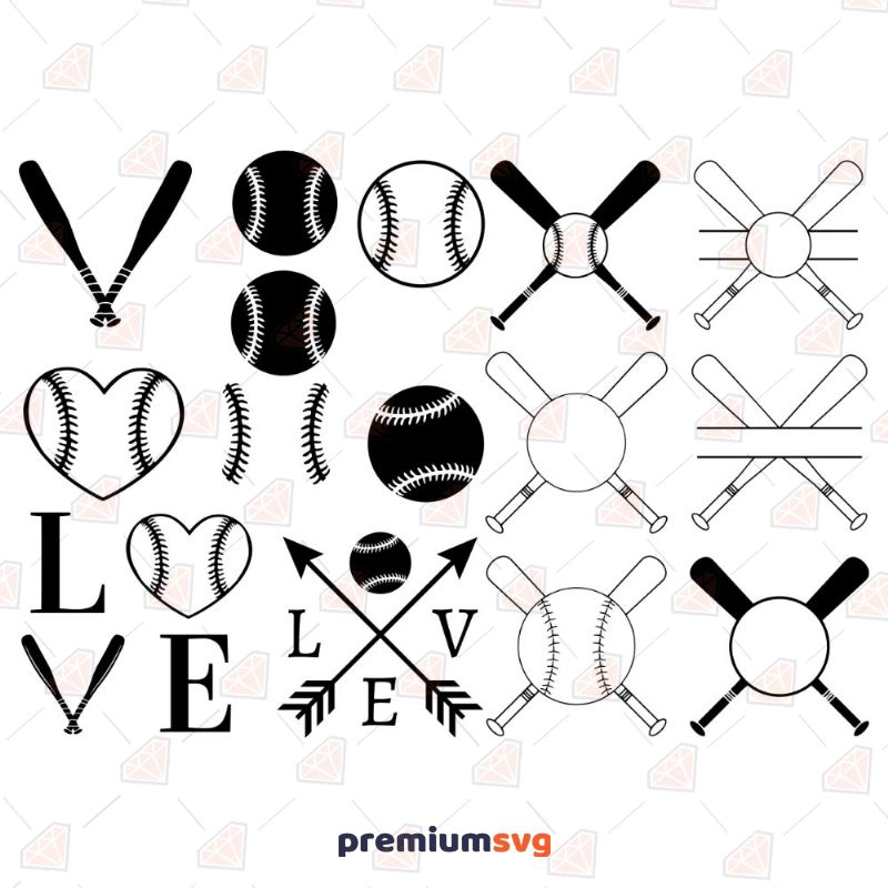 Baseball Bundle SVG, Baseball Instant Download Baseball SVG Svg