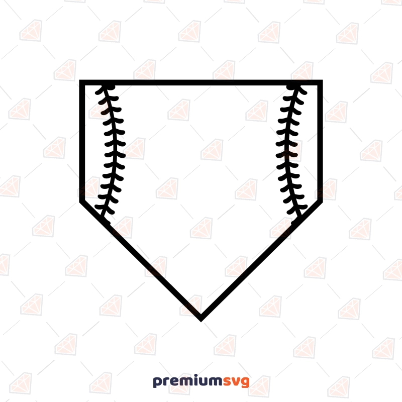 Baseball Home Plate SVG Cut and Clipart File Baseball SVG Svg