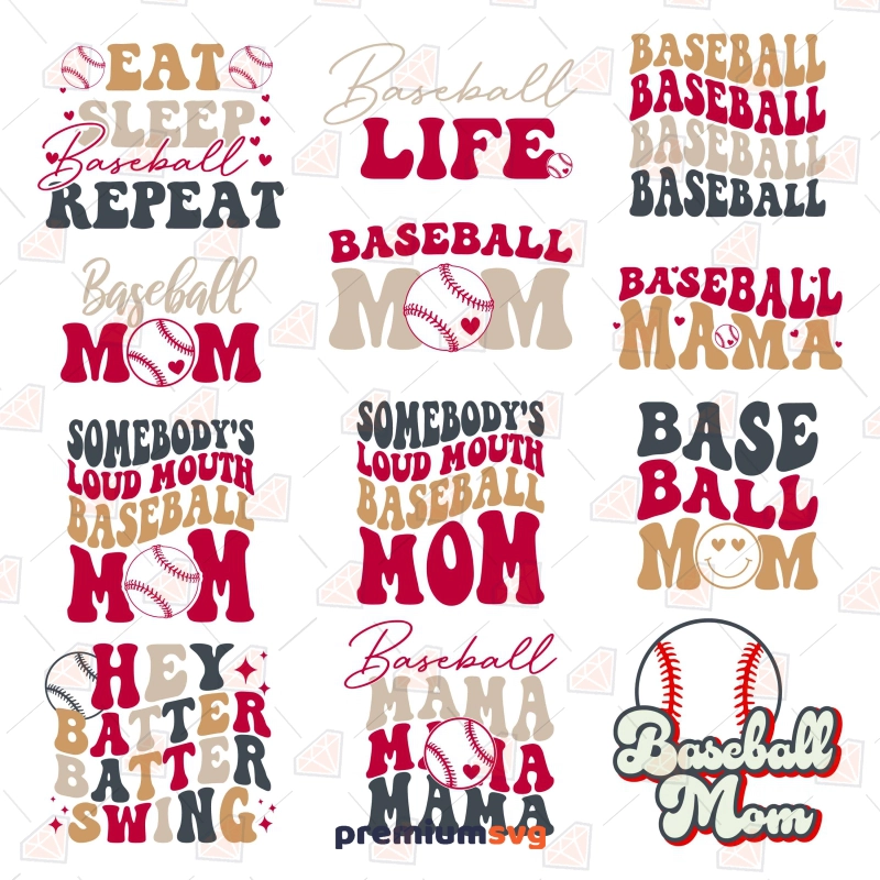 Baseball Mom SVG Designs For Cricut, Baseball Mama SVG Files Baseball SVG Svg