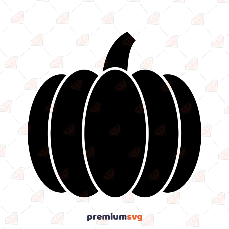 Basic Black Pumpkin SVG, Pumpkin Clipart Instant Download Pumpkin SVG Svg