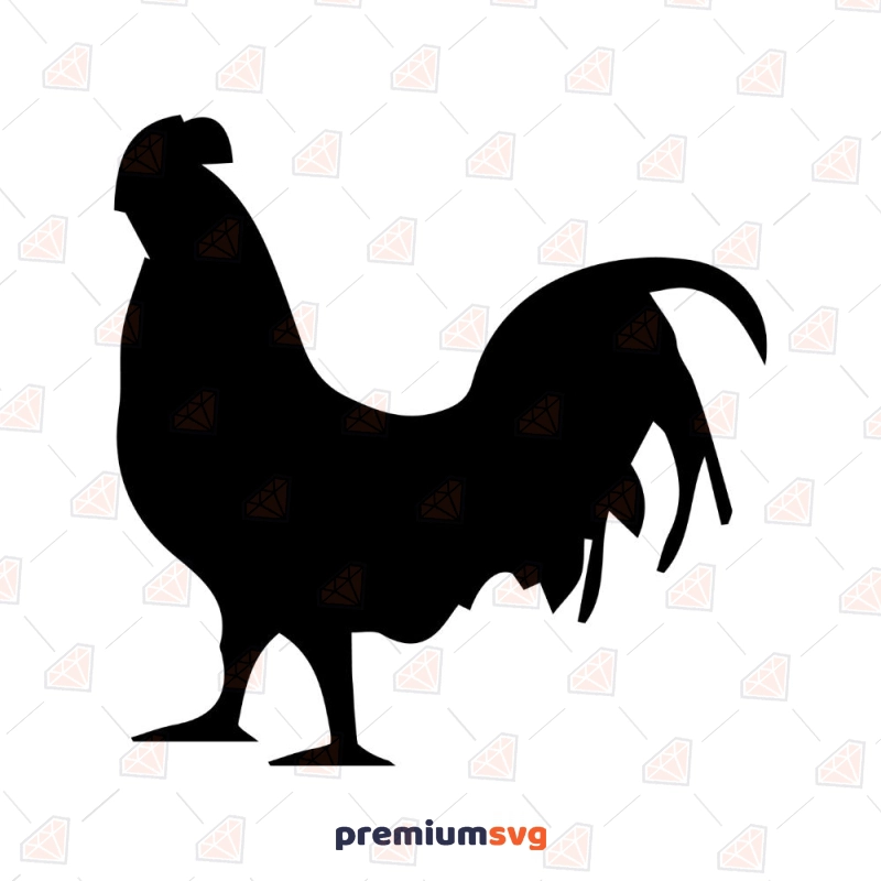 Chicken Silhouette SVG Cut & Clipart File Bird SVG Svg