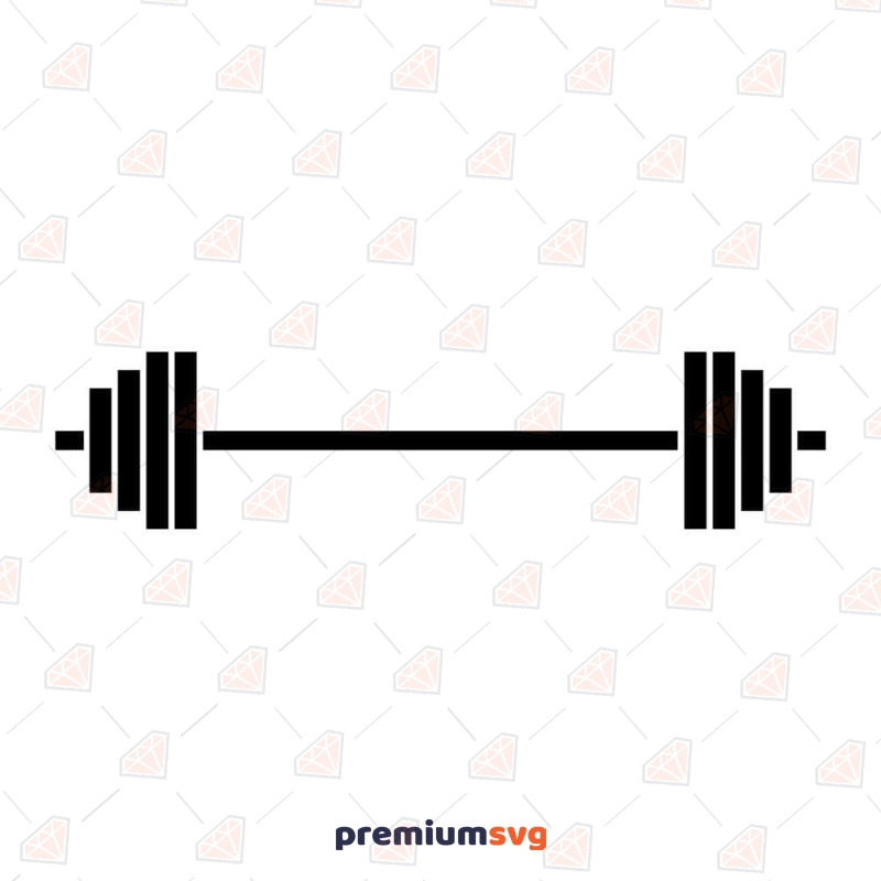 Basic Dumbbell SVG Cut File, Instant Download Fitness SVG Svg