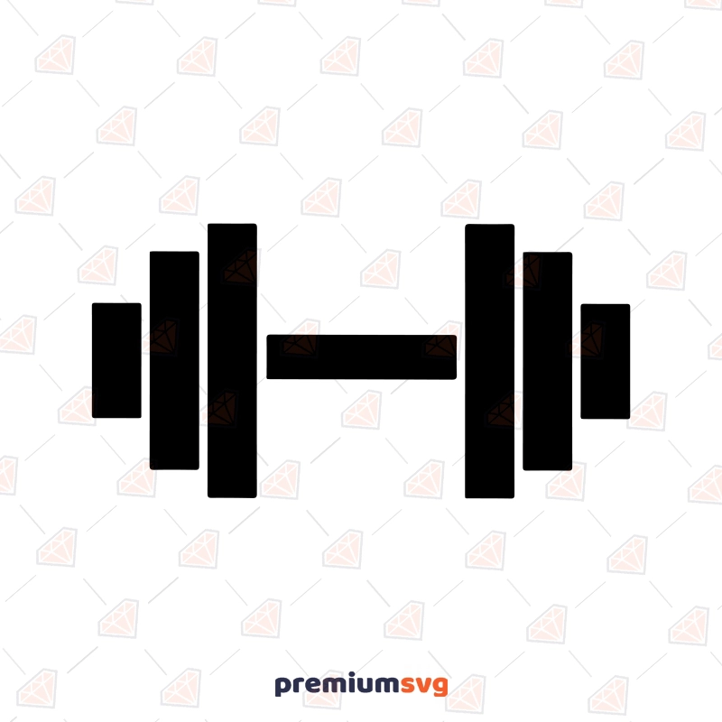 Basic Dumbbell SVG Icon, Instant Download Fitness SVG Svg