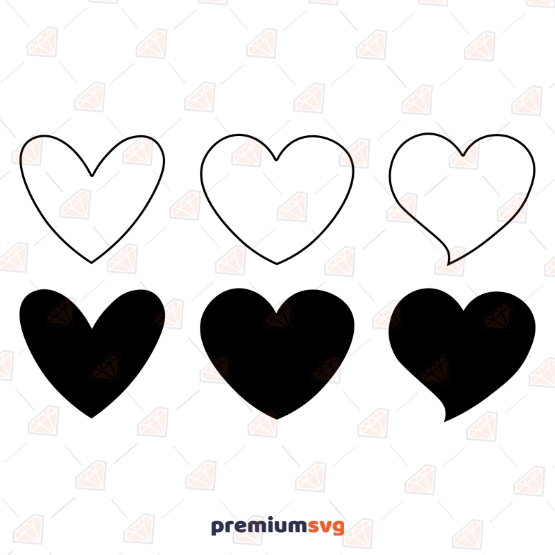 Basic Hearts SVG, PNG, JPEG Bundle Bundle SVG Svg