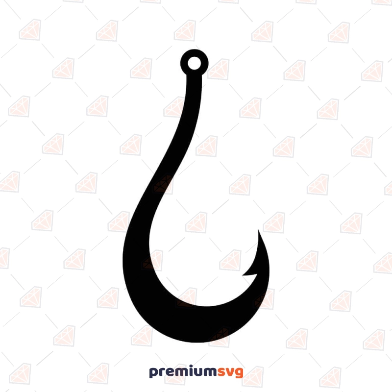 Basic Hook SVG Cut & Clipart File, Hook Vector Instant Download