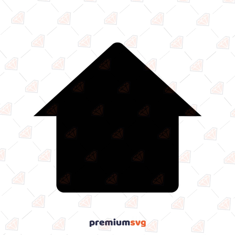 House Silhouette Icon SVG, House Template SVG and PNG Clipart File Icon SVG Svg