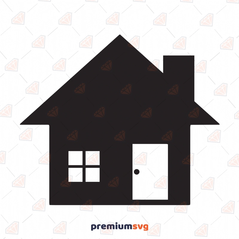 Basic House SVG Clipart, Home Clipart SVG Instant Download Vector Illustration Svg