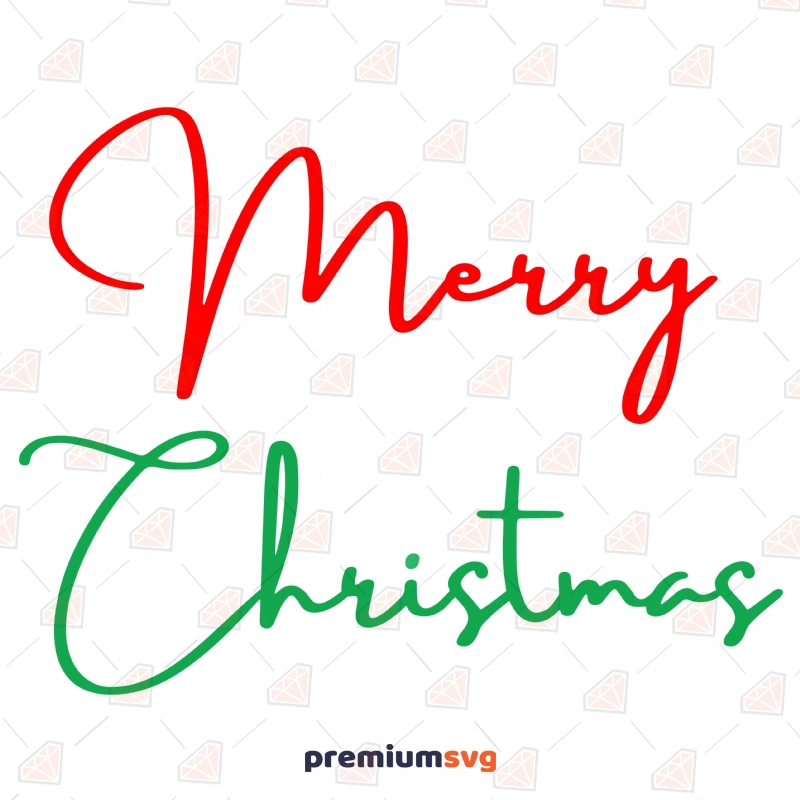 Basic Merry Christmas SVG Cut File Christmas SVG Svg