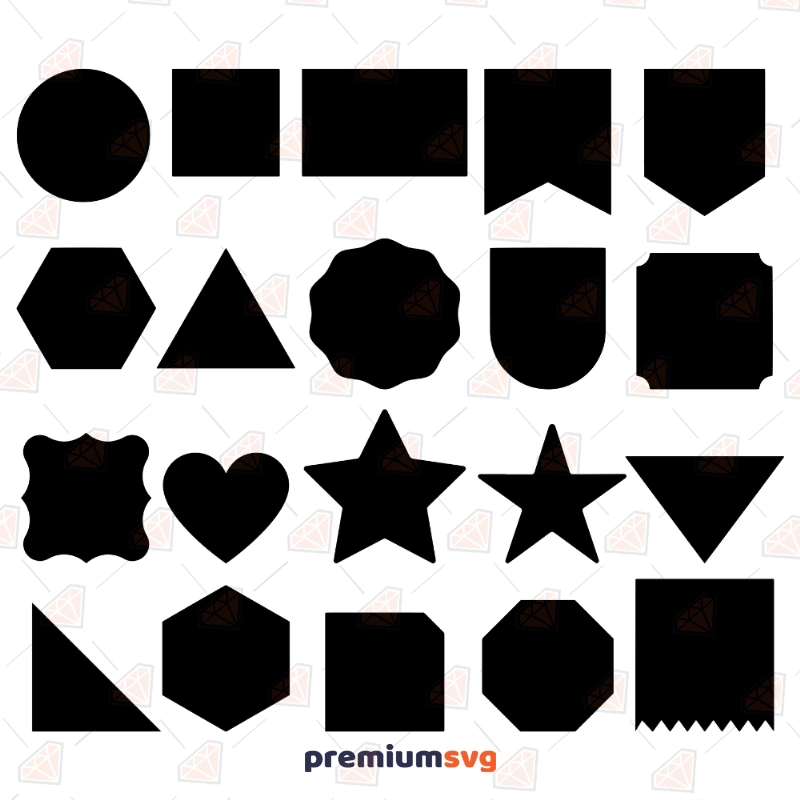 Basic Shapes SVG Vector and Clipart Files Shapes Svg