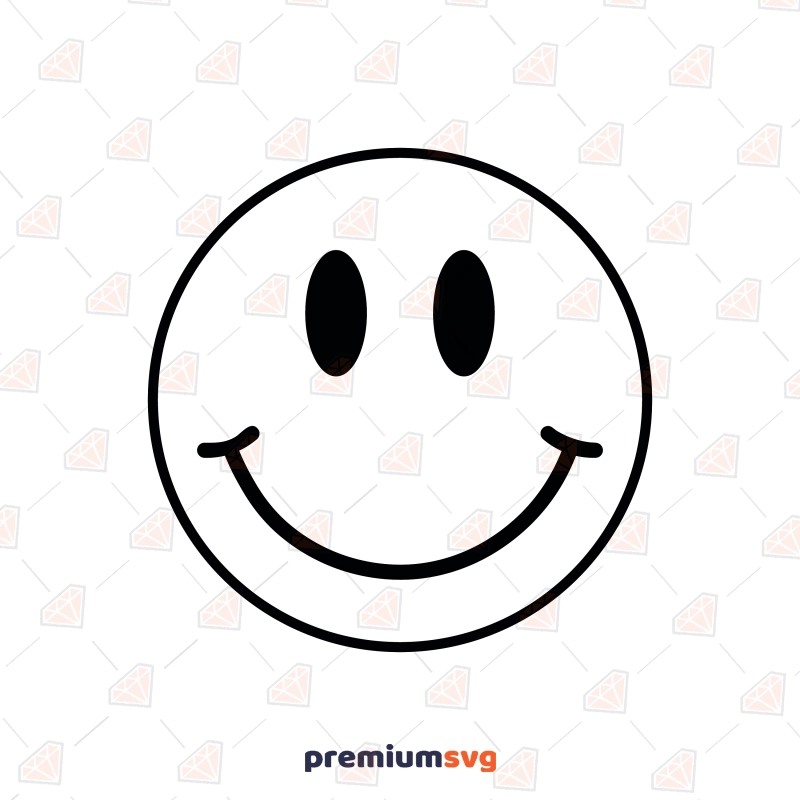 Basic Smile SVG, Smile Face SVG Digital Download Vector Illustration Svg