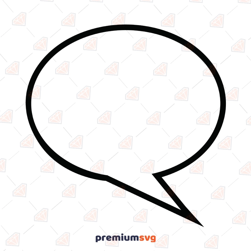 Basic Speech Bubble SVG, Speech Bubble Instant Download Geometric Shapes Svg