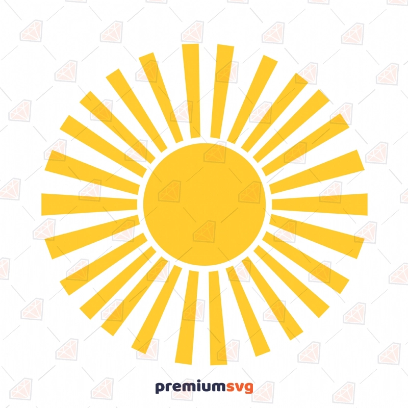 Basic Sun SVG Clipart Cut Files, Sun Clipart Vector Instant Download Vector Illustration Svg