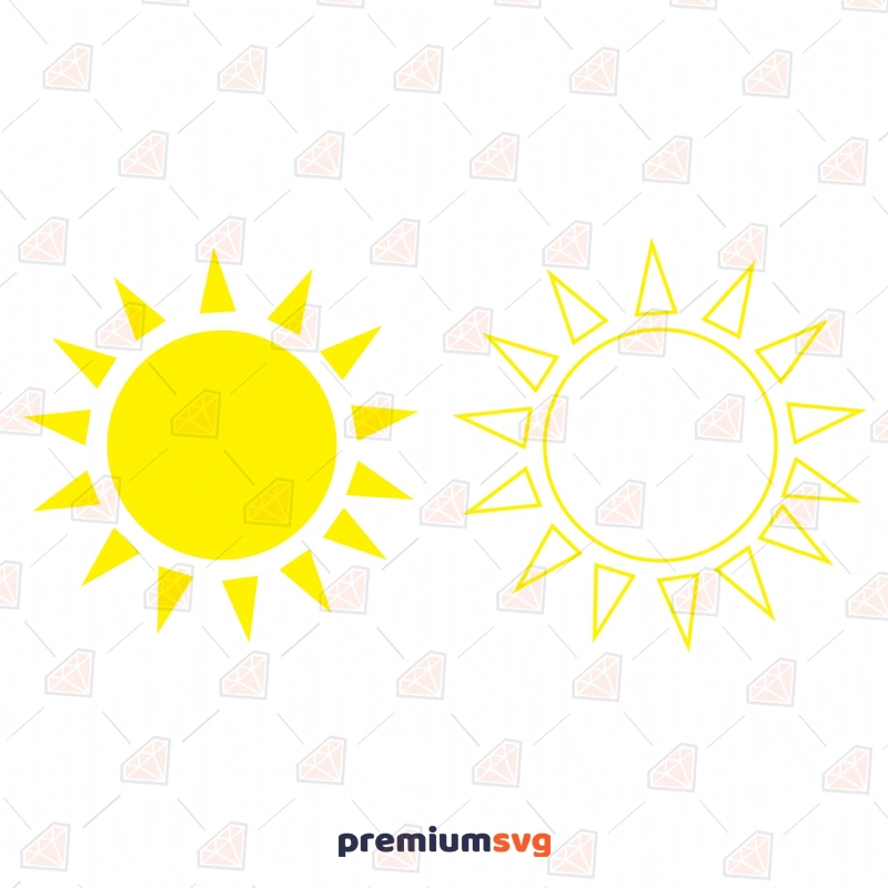 Basic Suns SVG Clipart Cut Files Sky/Space Svg