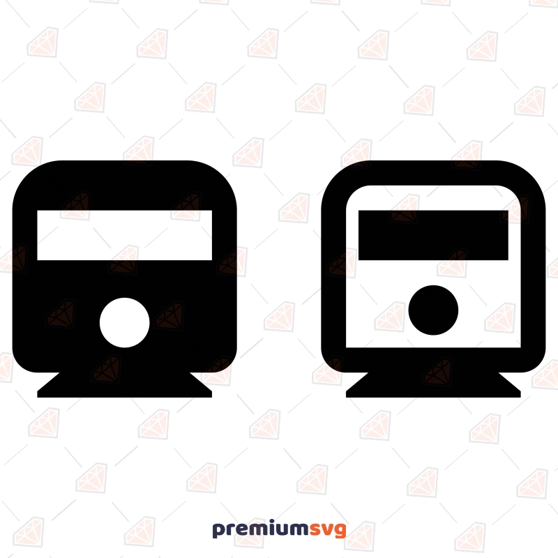 Basic Train Icon SVG File, Train Silhouette Vector Icon SVG Svg