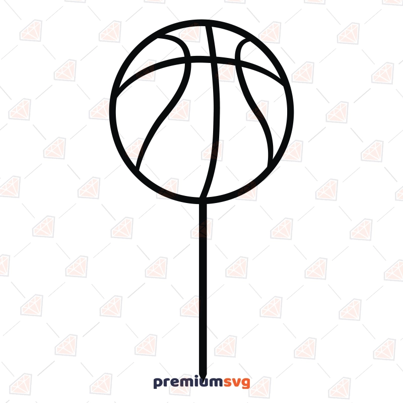 Basketball Cake Topper SVG, Instant Download Cake Topper SVG Svg