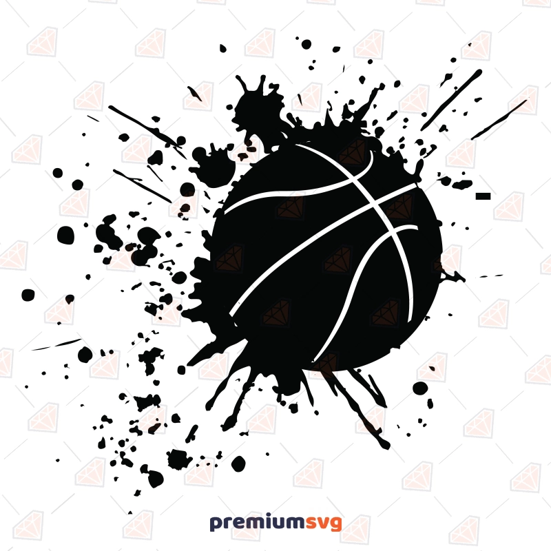 Basketball Splatter SVG File Basketball SVG Svg