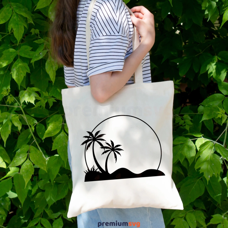 Palm Tree SVG on a totebag