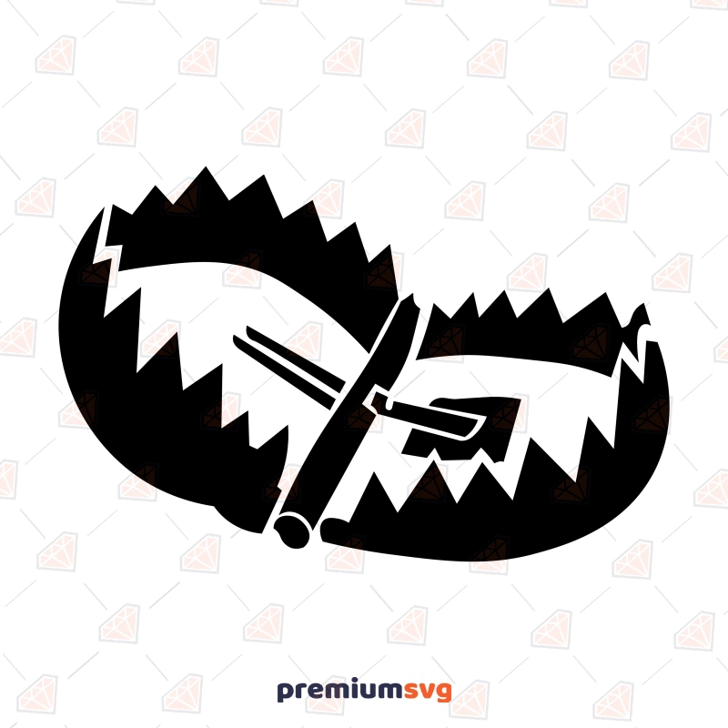 Bear Trap SVG Cut Files, Hunter Trap SVG Instant Download Mechanical Tools Svg